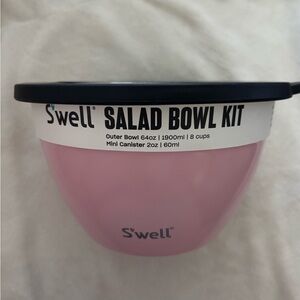 S'well Pink and Black Salad Bowl Set